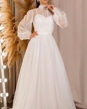 Load image into Gallery viewer, long sleeve boho wedding dresses