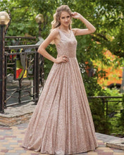 Load image into Gallery viewer, A-line/Princess Prom Dresses Glitter Scoop Neckline
