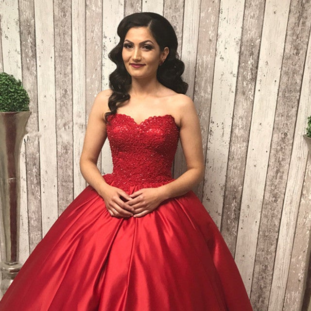 Amazing Lace Sweetheart Red Satin Ball Gown Wedding Dresses Amazing Lace Sweetheart Red Satin Ball Gown Wedding Dresses