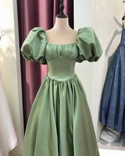 Load image into Gallery viewer, Moss Green Prom Dresses With Sleeves