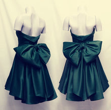 Load image into Gallery viewer, Asymmetric Homecoming Dresses Bow Back Prom Satin Short Dress