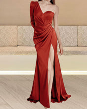 Load image into Gallery viewer, Burnt Orange One Sleeve Dress