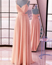Load image into Gallery viewer, Peach Pink Prom Dresses Chiffon