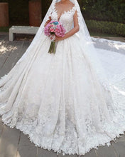 Load image into Gallery viewer, Lace Wedding Dress Ball Gown