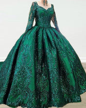 Load image into Gallery viewer, Green Wedding Dresses With Sleeves
