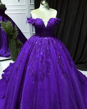 Load image into Gallery viewer, Ball Gown Off The Shoulder Quinceanera Dresses Lace Beaded
