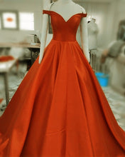 Load image into Gallery viewer, Orange Ball Gown Dresses