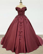 Load image into Gallery viewer, Burgundy Wedding Dresses