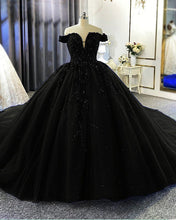 Load image into Gallery viewer, Gothic Wedding Dress Black For Bride