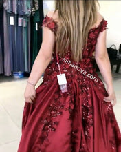 Load image into Gallery viewer, Burgundy Formal Dresses