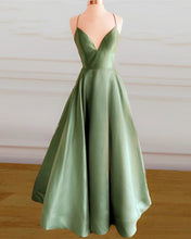Load image into Gallery viewer, Sage Green Prom Dresses Long