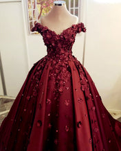 Load image into Gallery viewer, Burgundy Quinceanera Dresses