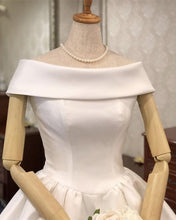 Load image into Gallery viewer, Ball Gown Satin Wedding Dress Off The Shoulder