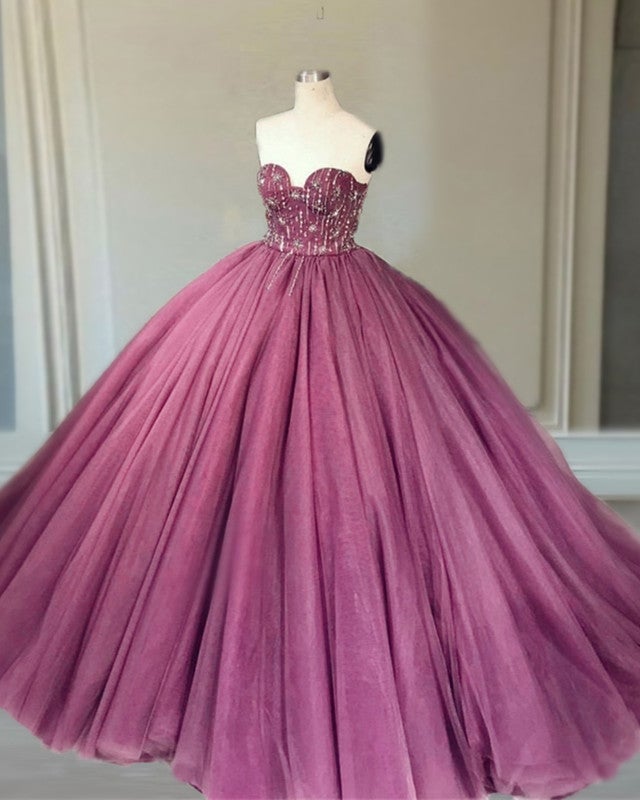 Ball Gown Strapless Beaded Corset Dresses – alinanova