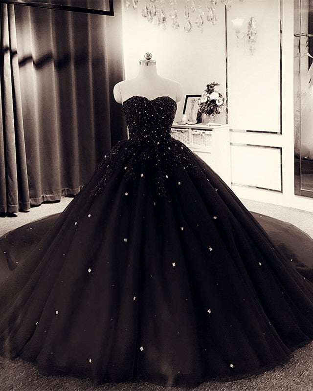 Ball Gown Sweetheart Quinceanera Dresses Lace Beaded Ball Gown Sweetheart Quinceanera Dresses Lace Beaded