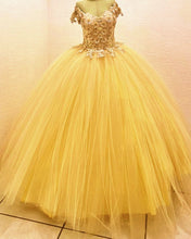 Load image into Gallery viewer, Yellow Quinceanera Dresses 2022