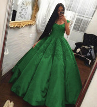 Load image into Gallery viewer, Ball Gowns Sweetheart Wedding Dresses Lace Appliques