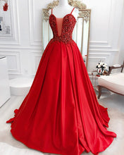 Load image into Gallery viewer, Red Prom Ball Gown Dresses