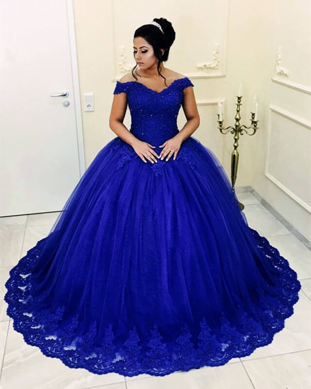 Beaded Lace V-neck Off Shoulder Tulle Ball Gowns Quinceanera Dresses Beaded Lace V-neck Off Shoulder Tulle Ball Gowns Quinceanera Dresses