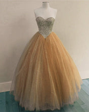 Load image into Gallery viewer, Champagne Ball Gown Prom Dresses
