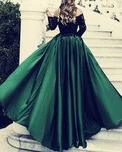 Load image into Gallery viewer, Green Ball Gown Sequin Lace