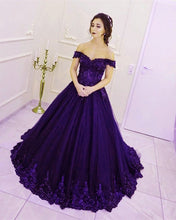 Load image into Gallery viewer, Purple-Evening-Dresses-Elegant-Formal-Gowns