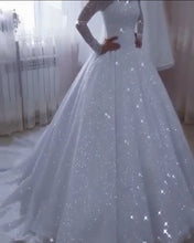 Load image into Gallery viewer, Luxurious Wedding Dress Sequin Ball Gown
