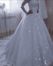 Load image into Gallery viewer, Luxurious Wedding Dress Sequin Ball Gown