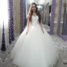 Load image into Gallery viewer, Bling Bling Sequins Beading Organza Ball Gowns Wedding Dresses-alinanova
