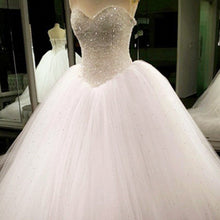 Load image into Gallery viewer, Bling Bling Sweetheart Drop Waist Wedding Princess Dresses Lace Appliques-alinanova