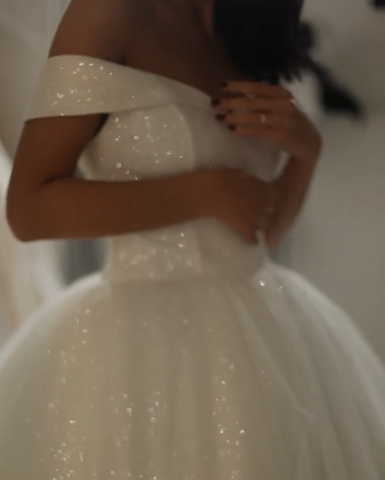 off the shoulder wedding dress pinterest Bling Bling Wedding Dresses Sequins Off Shoulder Ball Gowns