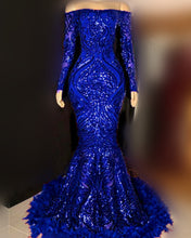 Load image into Gallery viewer, Off The Shoulder Mermaid Sparkly Dresses