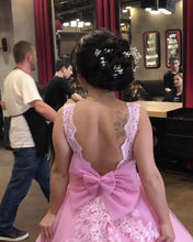 Load image into Gallery viewer, Blush Pink Wedding Dresses Tulle Ball Gown With Bow