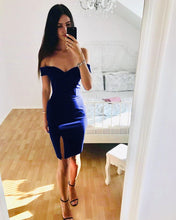 Load image into Gallery viewer, Navy Blue Bodycon Homecoming Dresses 2019