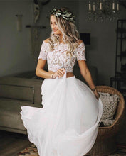 Load image into Gallery viewer, Boho Wedding Dress Two Piece