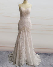 Load image into Gallery viewer, Boho Mermaid Wedding Dresses Lace Sweetheart Removable Straps-alinanova