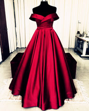 Load image into Gallery viewer, Bow Back Prom Dresses Ball Gowns Off The Shoulder
