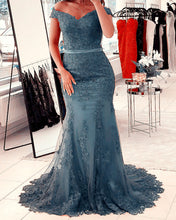 Load image into Gallery viewer, Mermaid Lace Bridesmaid Dresses Off The Shoulder-alinanova