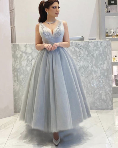 Gray Tulle Bridesmaid Dresses