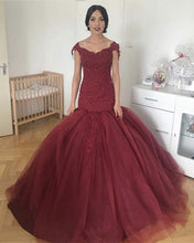 Load image into Gallery viewer, Burgundy Mermaid Dresses