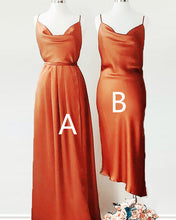 Load image into Gallery viewer, Burnt Orange Bridesmaid Dresses Mismatched