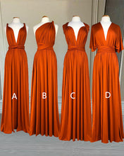 Load image into Gallery viewer, Convertible Bridesmaid Dresses Burnt Orange