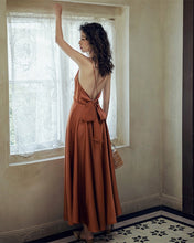 Load image into Gallery viewer, Midi Bridesmaid Dresses Satin V Neck Open Back