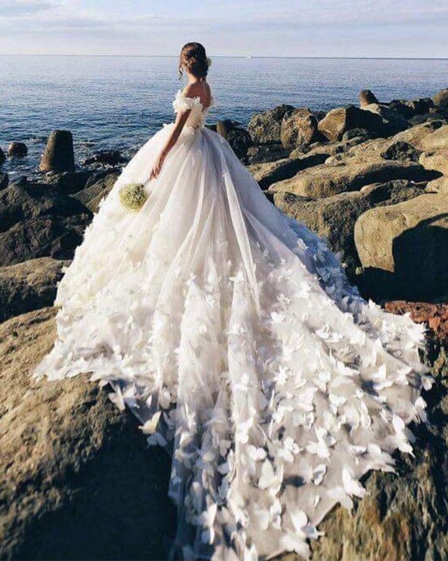 Butterfly Wedding Dresses Ball Gown Off The Shoulder Butterfly Wedding Dresses Ball Gown Off The Shoulder