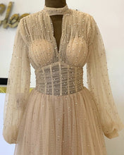 Load image into Gallery viewer, Champagne Evening Dress