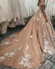 Load image into Gallery viewer, Champagne Wedding Gown 2020