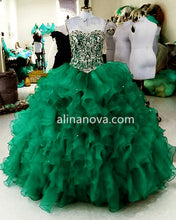 Load image into Gallery viewer, Green Quinceanera Dresses 2020