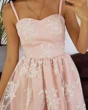Load image into Gallery viewer, Cute A Line Spaghetti Straps Lace Homecoming Dresses
