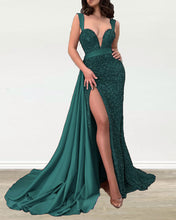 Load image into Gallery viewer, Emerald Green Mermaid Sequin Dresses