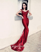 Load image into Gallery viewer, Dark Red Mermaid Dresses
